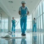 Home professional cleaning team in matching uniforms cl (3)